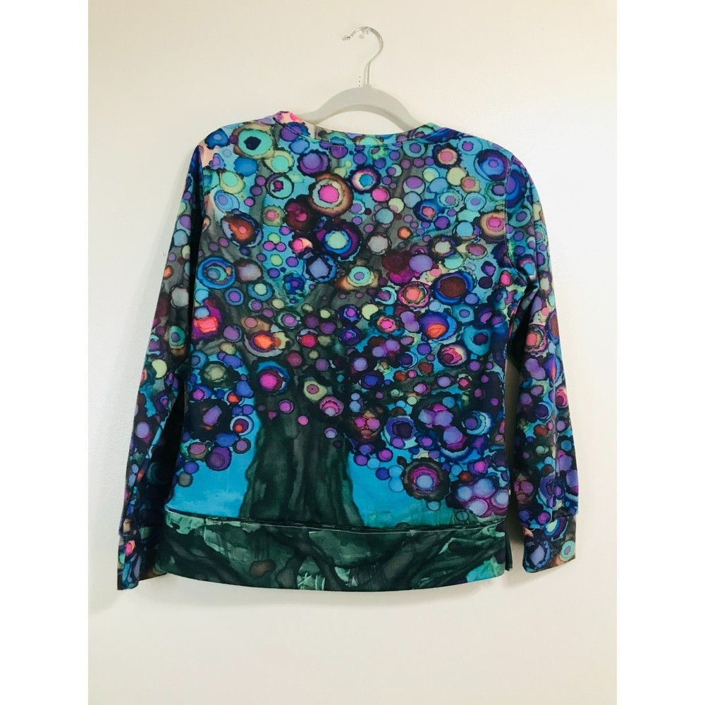 Misslook Abstract Tree Sweatshirt with Textured Circles, Size S - Picture 4 of 4
